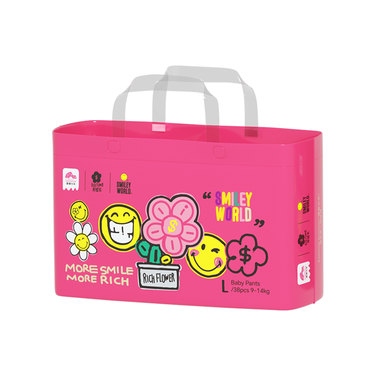 Enternal Summer Smiley x Rich Flower Series Nappy Pants Pack – Sensitive Skin Ultra Soft Enternal Summer